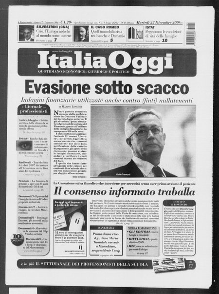 Italia oggi : quotidiano di economia finanza e politica